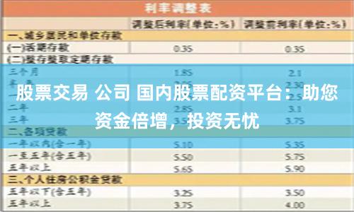 股票交易 公司 国内股票配资平台：助您资金倍增，投资无忧