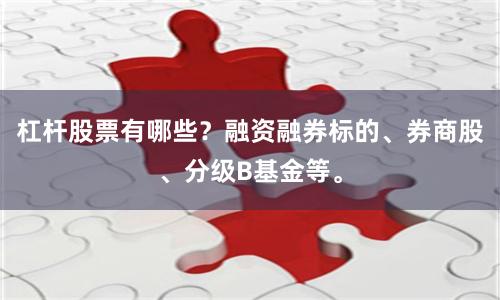 杠杆股票有哪些？融资融券标的、券商股、分级B基金等。
